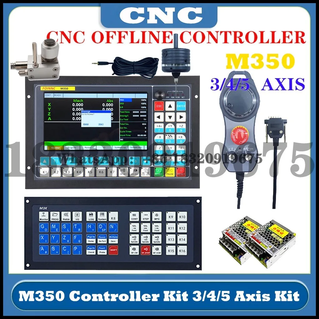 

CNC Cyclmotion M350 V2 DDCS EXPERT 3/4/5Axis 1Mhz ATC Controller Kit Z-Axis 3d Edge Finder Extended Keyboard Replace ddcsv3.1