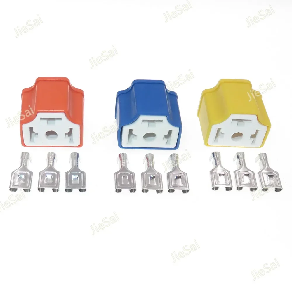 3 Pin 7.8 Series Auto Ceramic High Temperature Resistant Socket H4-2A Car Light Bulb Plug H4 Automobile Relay Lamp Holder