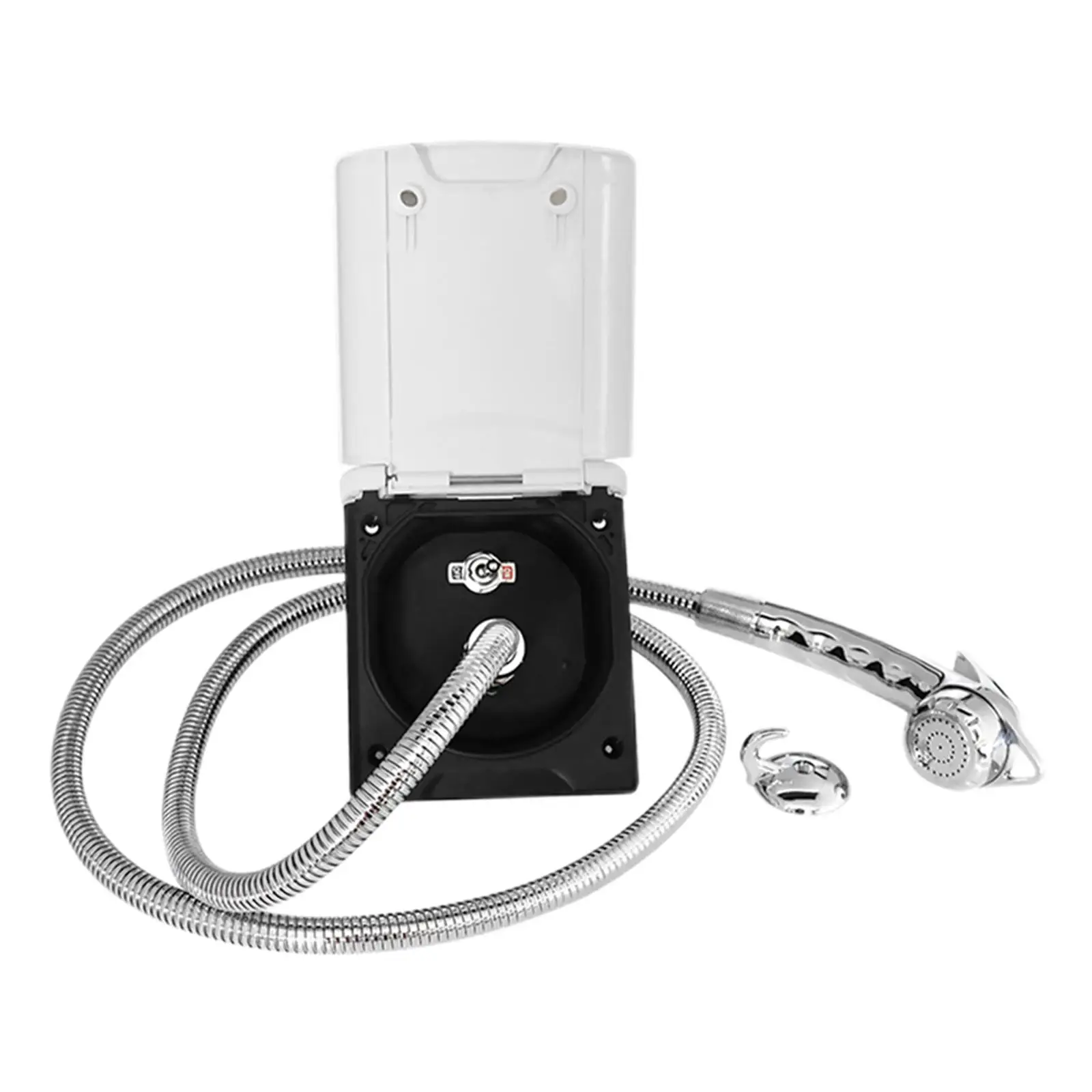 

Exterior Shower Device Weatherproof RV Shower Box Kit Outdoor Sprayer Faucet Hose for Motorhome Camper Boat