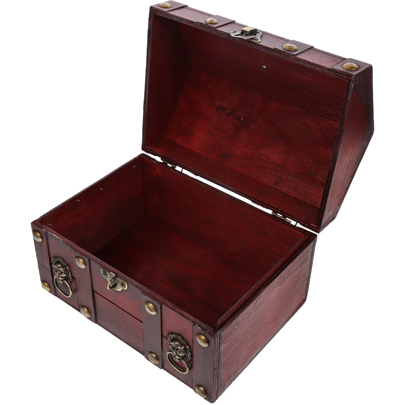 

Wooden Storage Box Jewelry Organizer Vintage Decor Photo Prop Case Trinket Treasure Chest Souvenir