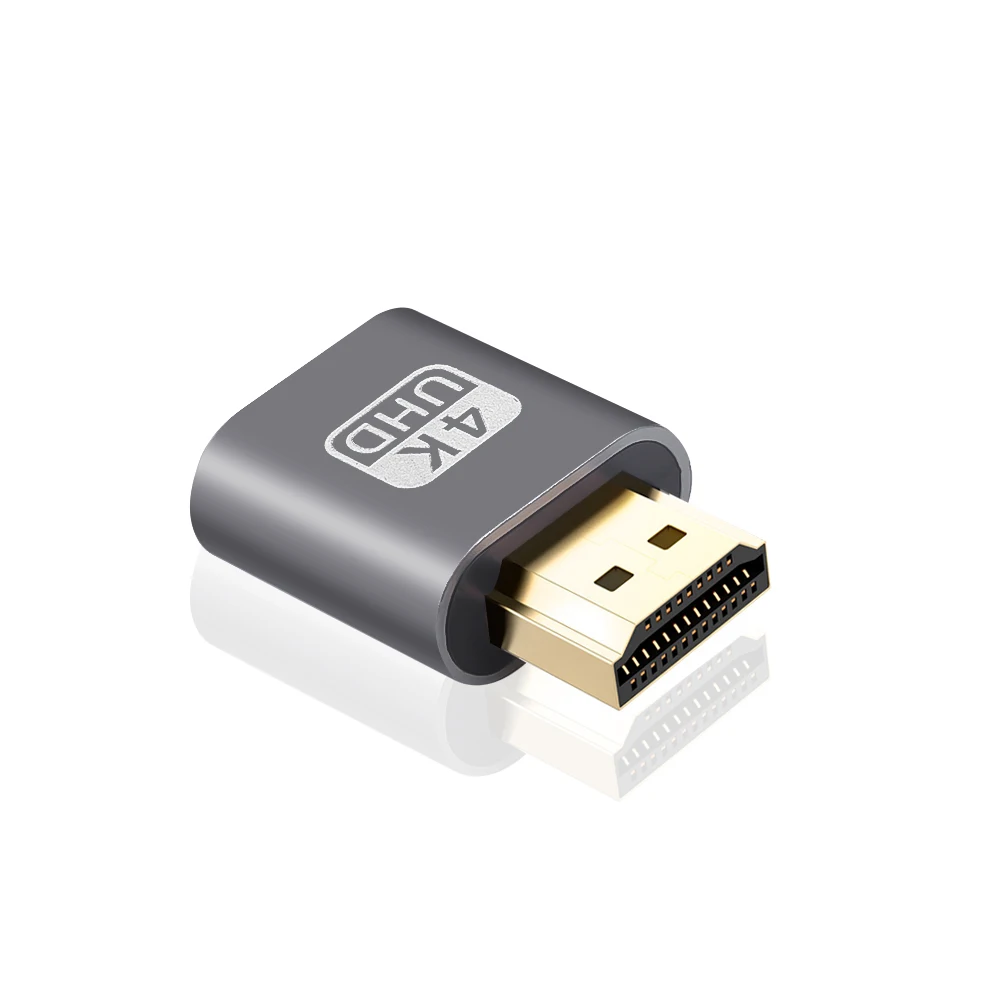 Enchufe Dummy Compatible con HDMI 4K para tarjeta de vídeo gráfica DDC, adaptador Virtual Edid, adaptador emulador de pantalla fantasma sin cabeza