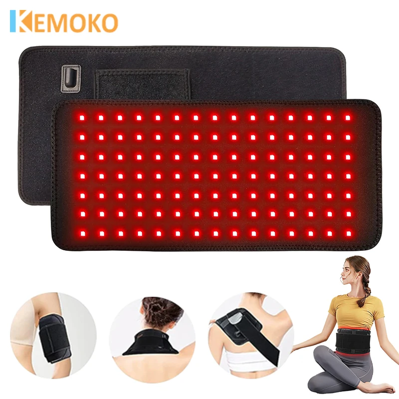 

660nm-850LED Red Light Therapy Belt Back Pain Relief Wrap Relax Muscles Fat Slimming Improve Blood Circulation Waist Heat Pad