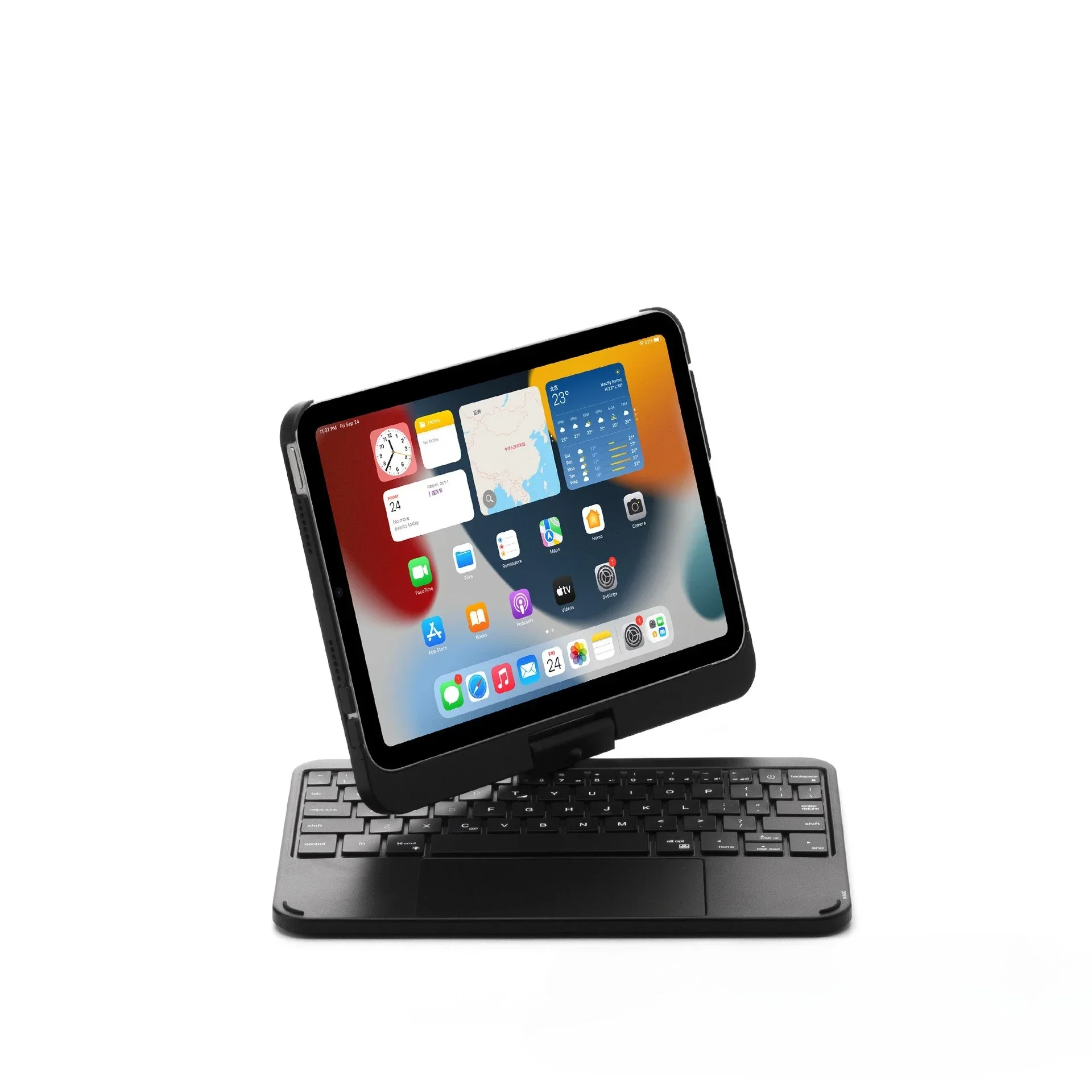 360 Rotate Magic Keyboard Case For iPad Mini 6 7 8.3 inch Tablet Case Bluetooth Russian Arabic Hebrew Spanish Polish Keyboard