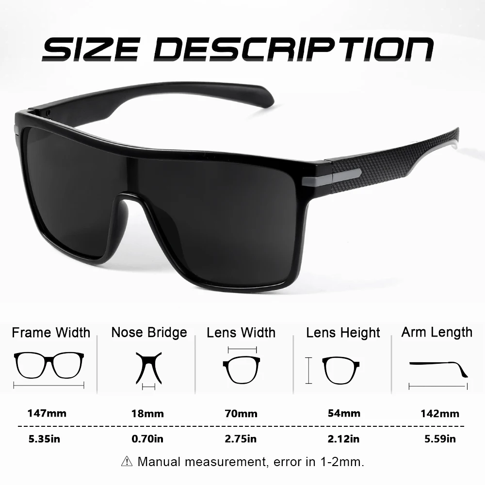 CRIXALIS 4-Pack Polarized Large Frame Fashion Sunglasses For Men Women For Driving Fishing Cycling Unisex Everyday Durability