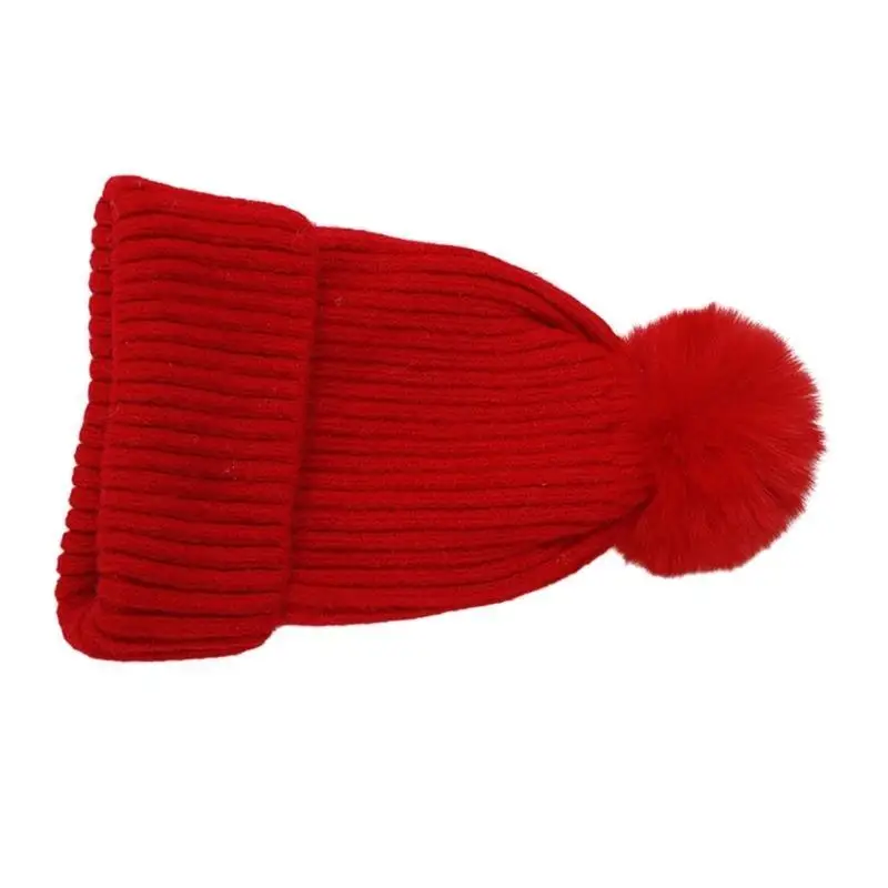 

652F Christmas Knit Beanie Hat for Teens Keeping Warm Protecting Ear Hat Windproof