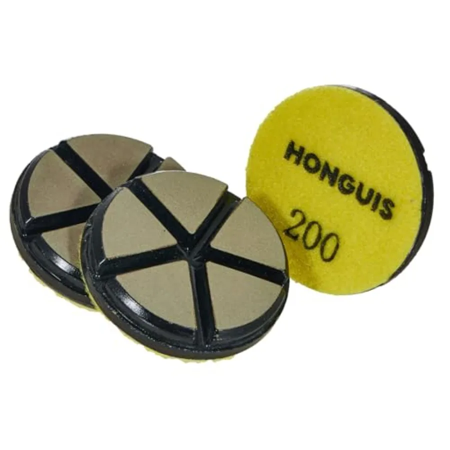 

3 inch Ceramic Transitional Diamond Polishing Pucks Set of 3 Hook and Loop Floor Grinding Discs