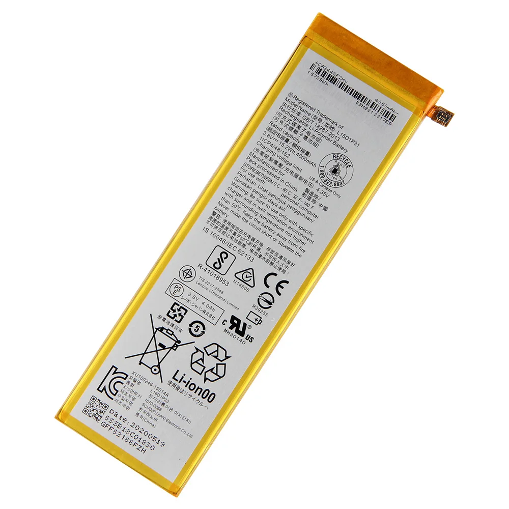 Batterie de remplacement pour tablette Lenovo YOGA Tab3 Pro X5-Z8550 X5-Z8500, Rechargeable, 4000mAh