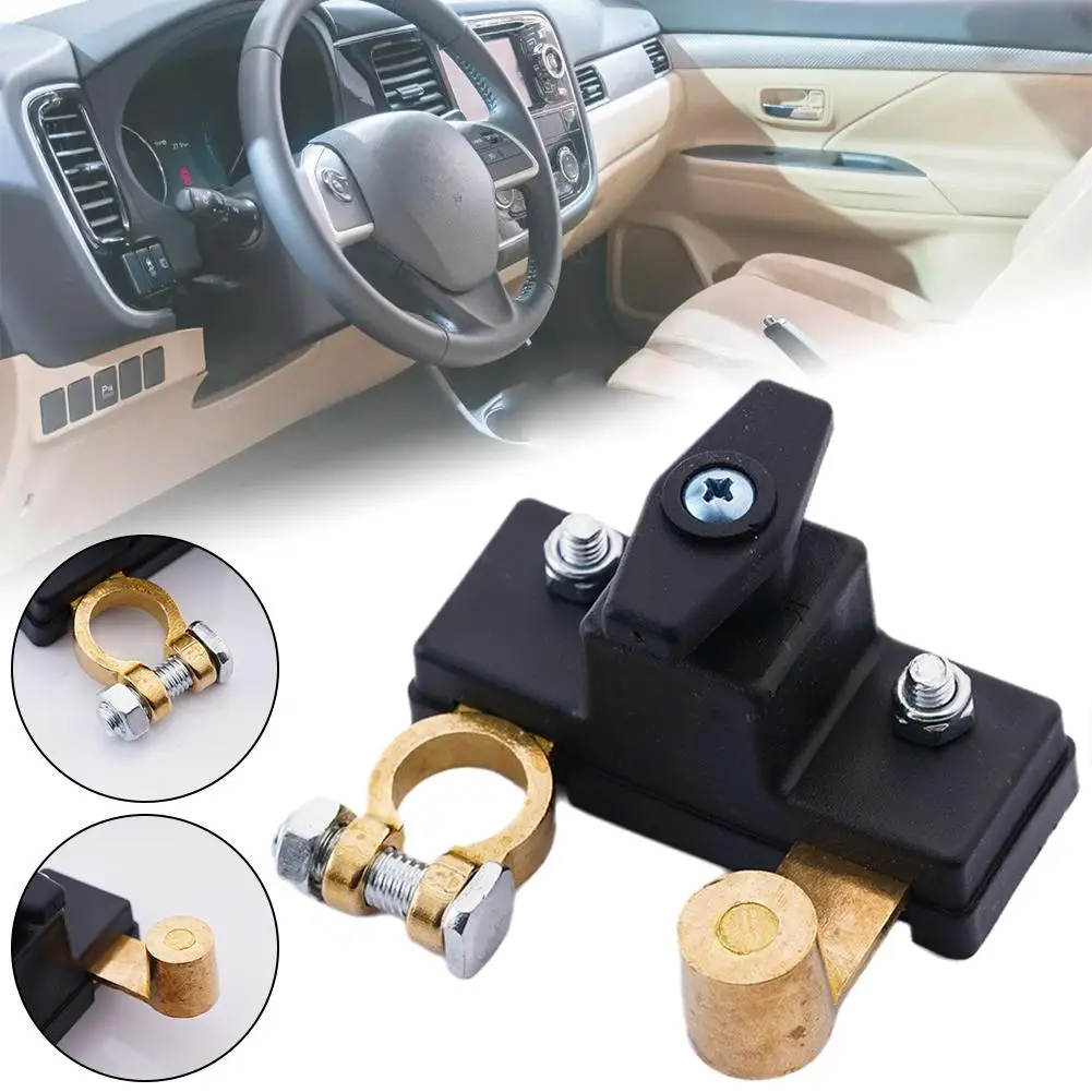 12V/24V Car Battery Disconnect Isolator Cut Off Switch Battery Terminal Anti-leakage Switch Power Cutoff Switch Accessories