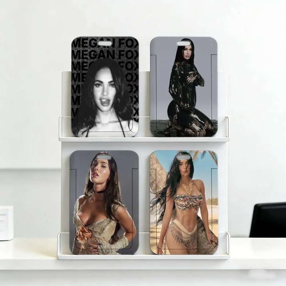 Cordón para el cuello cómodo de M-Megan Fox con soporte transparente para tarjeta de identificación, funda duradera para tarjeta de identificación de empleado de oficina.