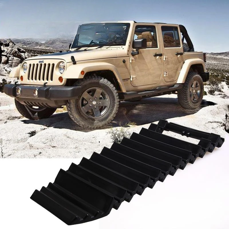 Universal Portable Non-Slip & Sturdy Car Wheel Anti-Skid Pad Non-Slip Emergency Tire Traction Mat Plate for Snow Mud Ice Sand