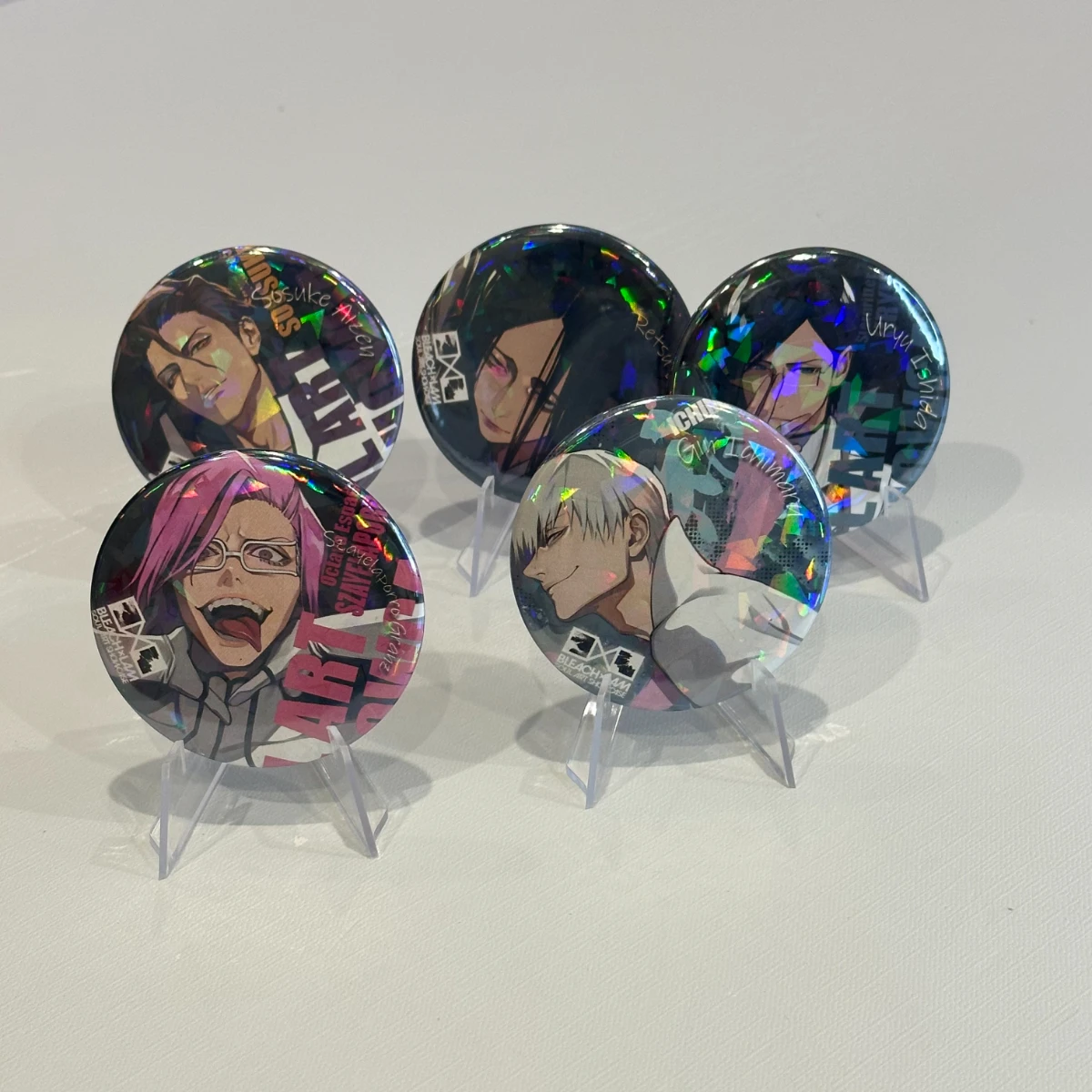 Figuras de Bleach X Soul Art: Sosuke Aizen, Gin Ichimaru, Hunna Ukita, Baji, Mercancía de la Guerra de Sangre de los Mil Años, Insignias Coleccionables