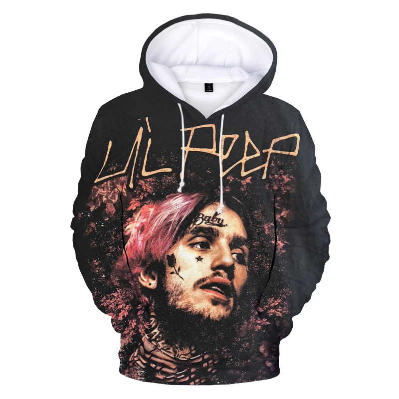 Lil Peep 3D Hoodies Hip Hop Rapper Print Harajuku Streetwear Hooded Sweatshirts Men Women Fashion Casual Oversized Pullover