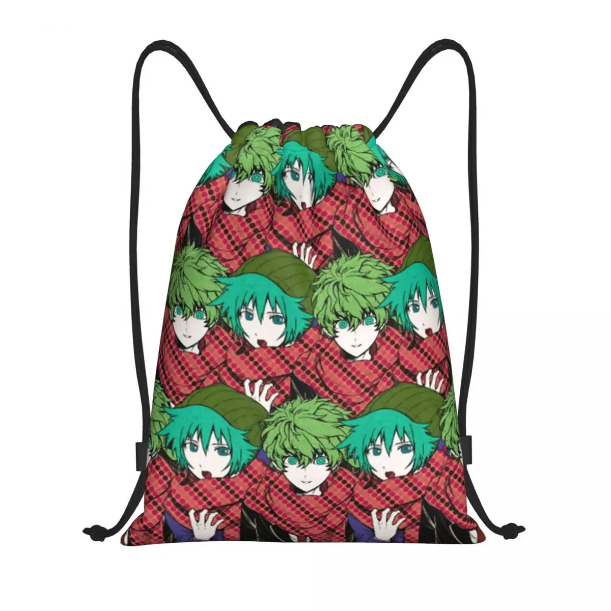 Shin Tsukimi Your Turn To Die Hat mochila con cordón mujeres hombres deporte gimnasio mochila plegable YTTD juego Anime bolsa de entrenamiento saco