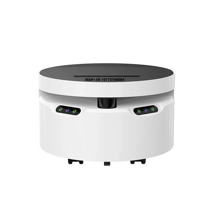 Newest Design Stable Autonomous 4Wd Mobile Agv Robot Round Base Restaurant Warehouse Delivery Wheel Chassis Platform