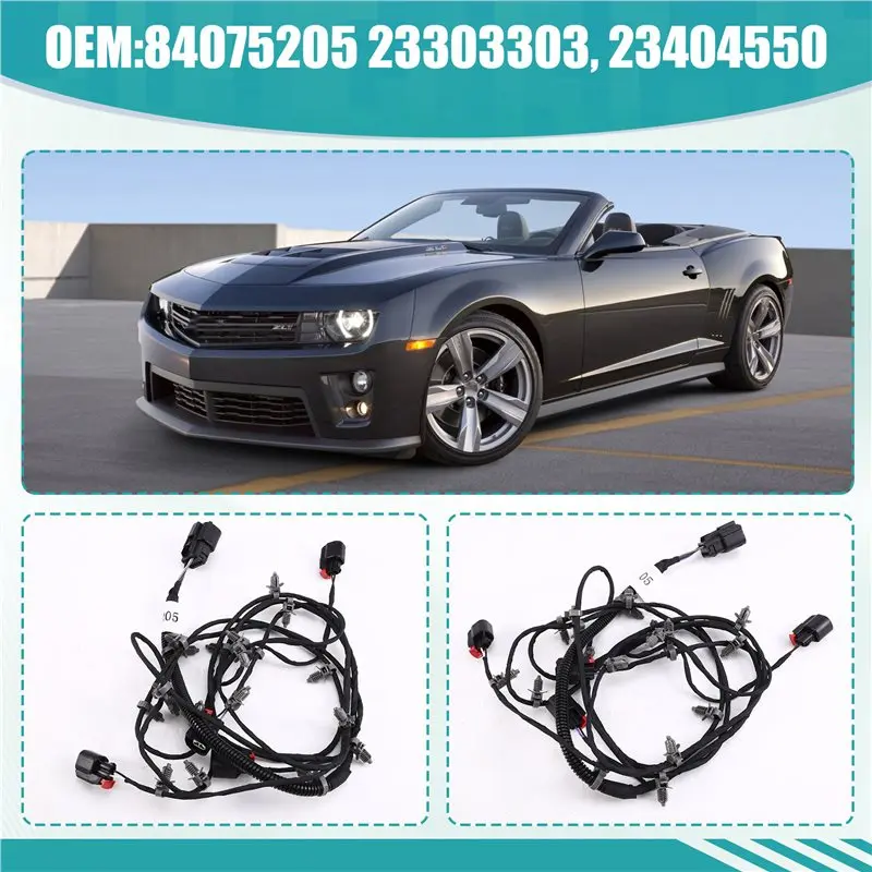 

A73X-Wiring Harness For Front Bumper 84075205 23303303 23404550 Front Fog Lamp For Camaro 2016, 2017, 2018