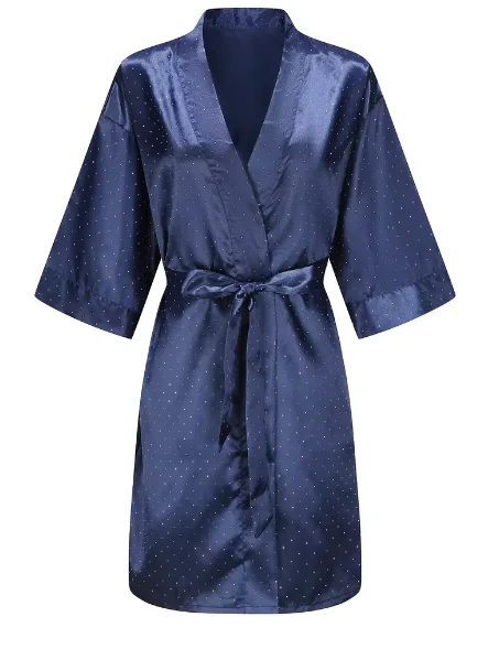 Bridal Gown with Diamonds Robe Luxury High Grade Bathrobe Sexy Nightwear Women's Robe Silk Satin Pajamas Bride