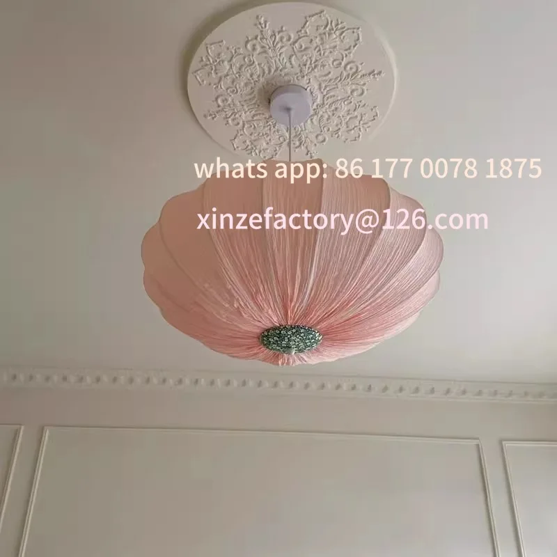 Customizable medieval bedroom chandelier pink lantern princess girl heart B & B inn style wabi sandy wind set decoration