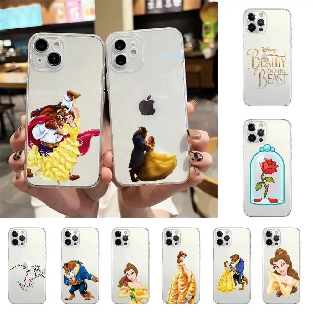 B-Beauty-and-The-Beast Handyhülle für iPhone 17 16 15 11 13 14 Pro Max 7 8 Plus X Xr Xs Max Se2020 12mini Transparente Hülle