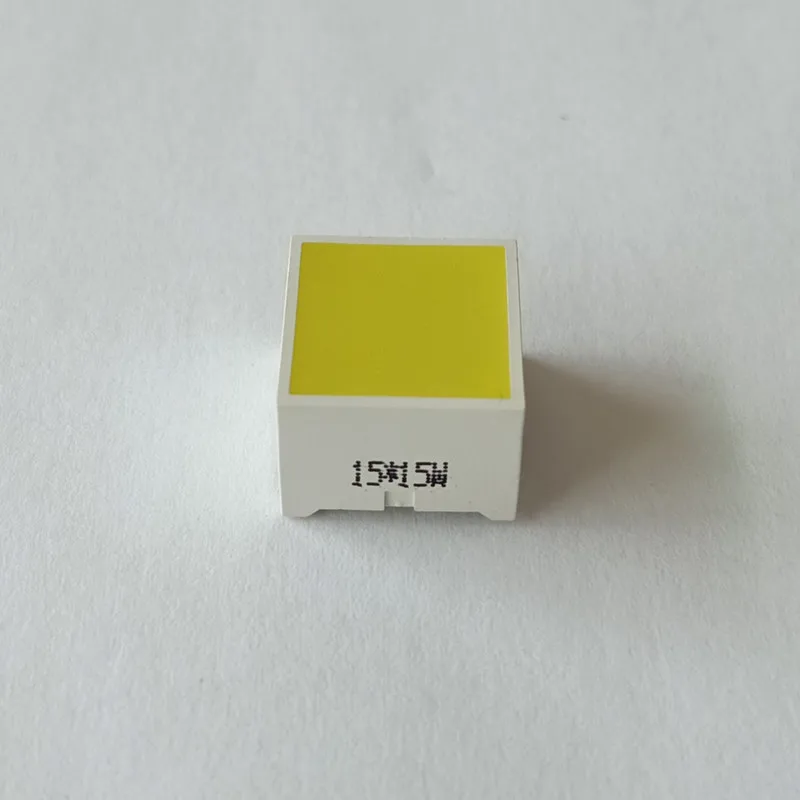 10Pcs 0.39 Inch Yellow Light Flat Tube Module KYX-15*15Y 15*15*10.5MM LED Luminous Block for Household Appliances Power Display