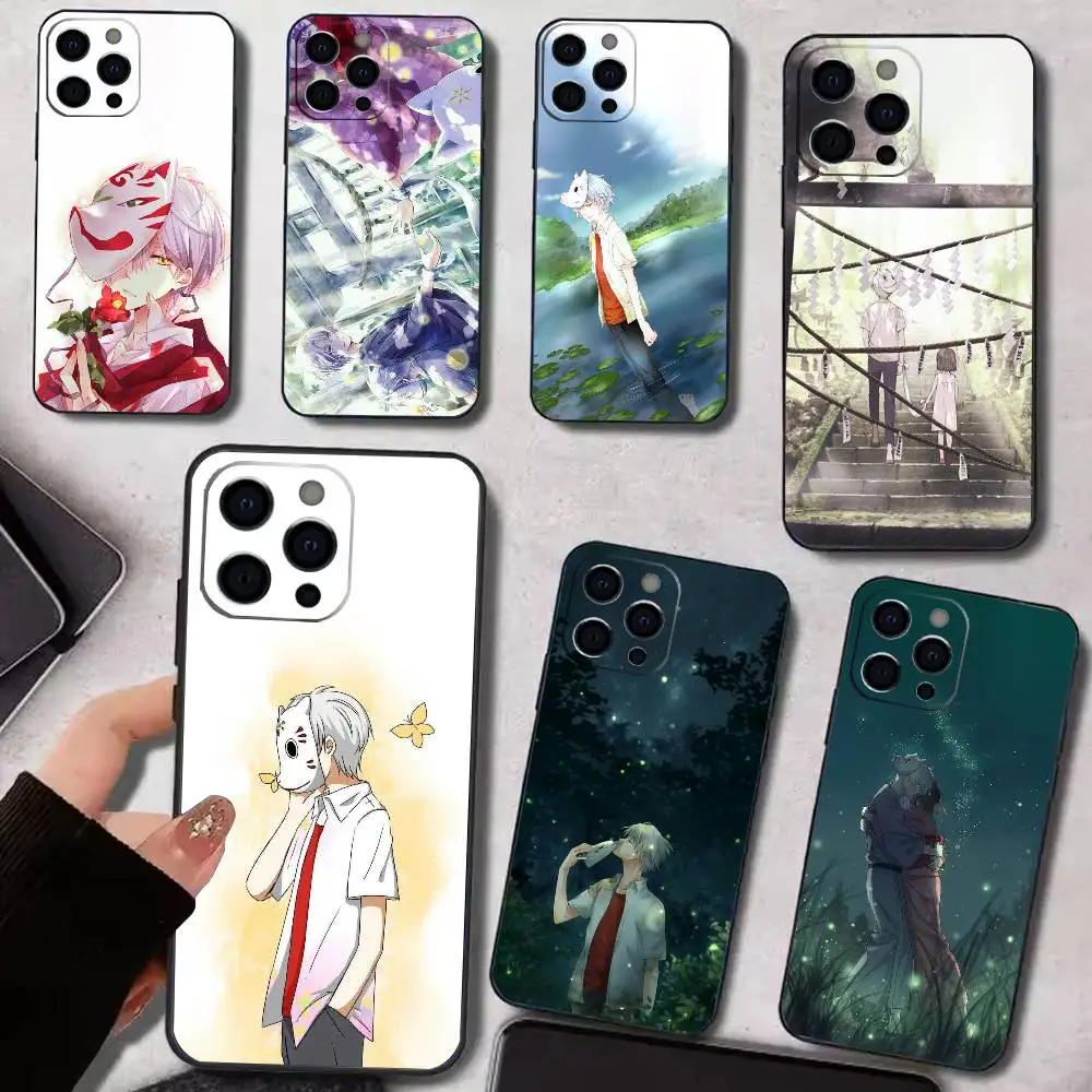 

H-Hotarubi No Mori E Anime Phone Case For iPhone17,16,15,14,13,12,11 Plus,Pro Max Soft Black Cover