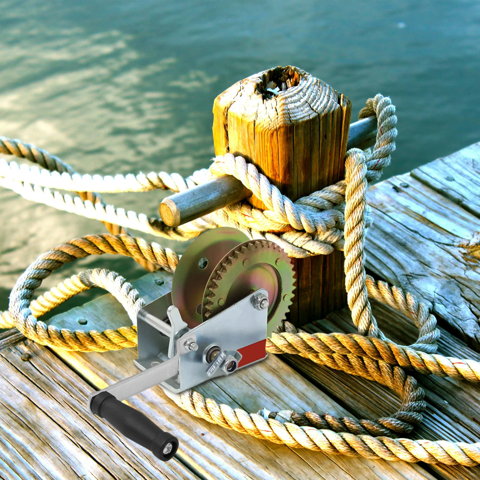 

Boat Marine Trailer Winch Handle Zinc Plated Replacement Durable Crank for Trailer Ship Winch Accessories Crank Handle