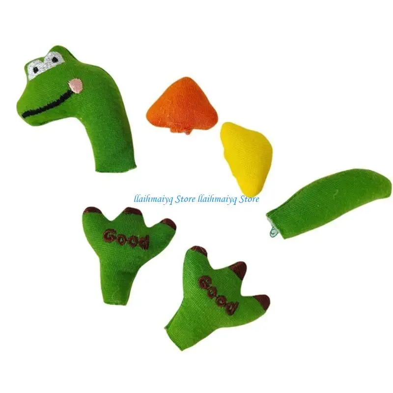 

573B 10set Cartoon Dinosaur Tail/Paw Appliques DIY Hair Clip Keychains Glove Clothes Sewing Materials Patches