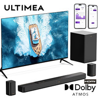 ULTIMEA 5.1.2ch Sound Bar with Dolby Atmos and Wireless Subwoofer, Surround Sound System for Smart TV with 2 Surround Speakers