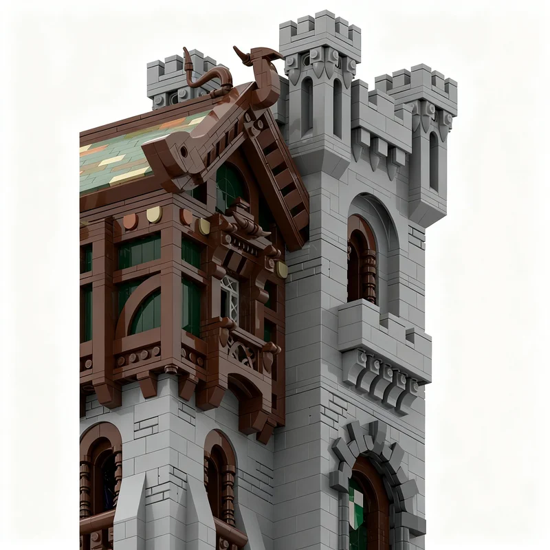 4000 قطعة من مكعبات البناء لنموذج قلعة هايلاند، لعبة إبداعية للهواة، هدايا عيد الميلاد التعليمية