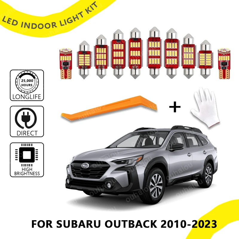 

14Pcs For Subaru Outback 2010 2011 2012 2013-2023 Canbus Vehicle Bulb Interior LED Indoor Dome Map Reading Light Error Free