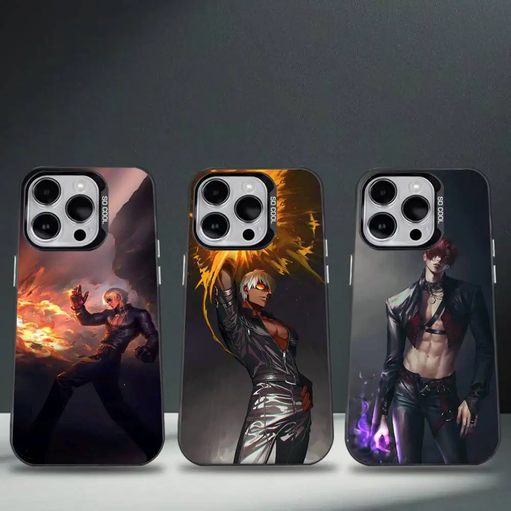 

Game K-King Of F-Fighters Phone Case For iPhone 16,15,14,13,12,11,8,7,Pro,Max,Plus,Mini,XS,SE Anti Fall Black Matte Hard