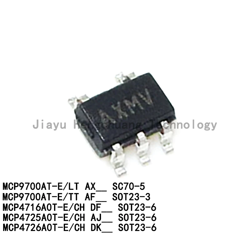 10PCS/Lot MCP9700AT-E/LT SC70-5 Silkscreen AX** -E/TT SOT23 MCP4716A0T-E/CH SOT23-6 MCP4725 4726  AF DF AJ DK Integrated Chip