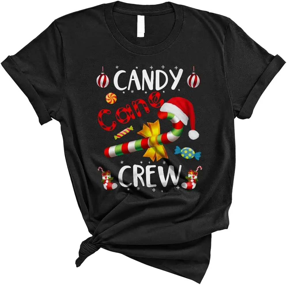 Candy Cane Crew Funny Christmas Santa Candy Matching Baker Chef Family Group Gifts Unisex T-Shirt