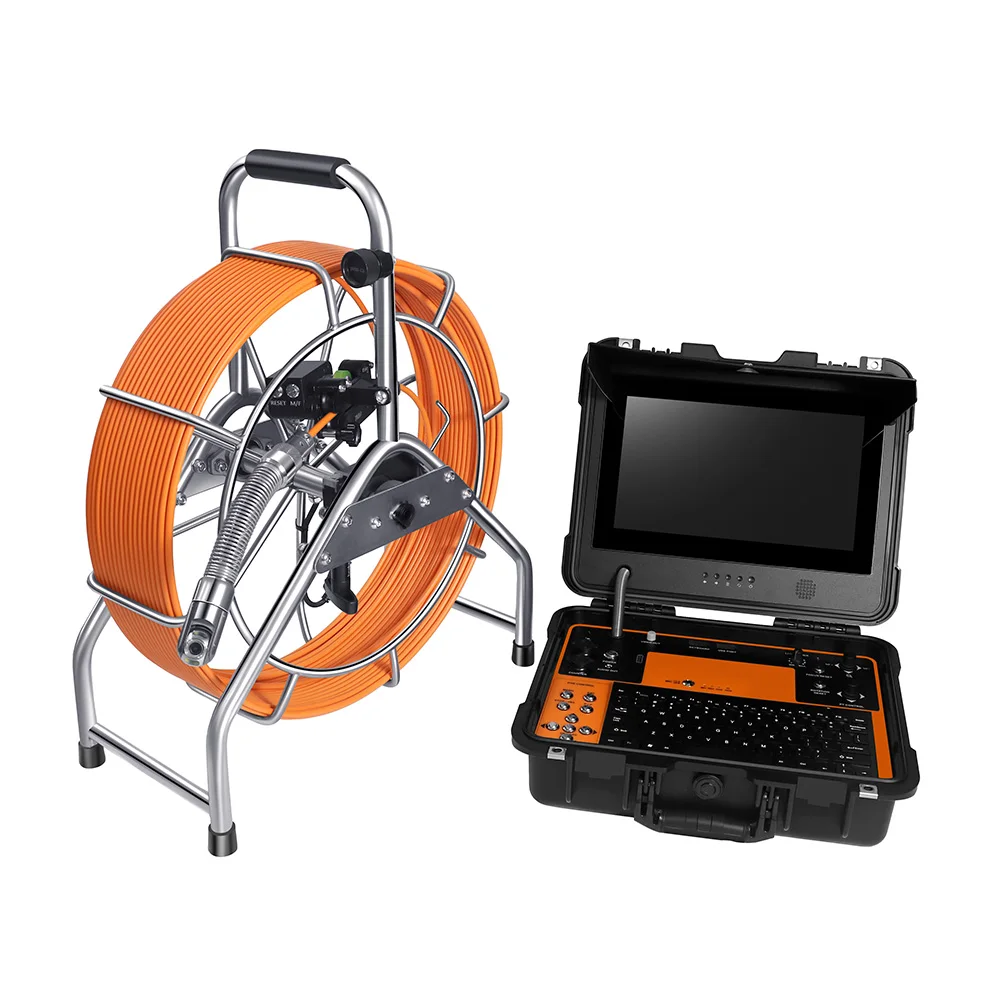 V13-3388PTF 13inch HD Drain Plumbing Inspection Camera Machine Industrial Pipe 33mm Location Camera Head 197ft Cable