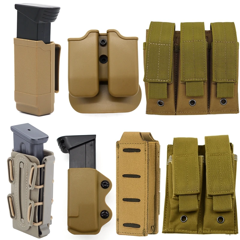 Hunting Universal 9mm Magazine Pouch Holster Pistol 9mm .40 Mag Case Belt Clip for G 17 19 Beretta M9 Tactical Mag Holster