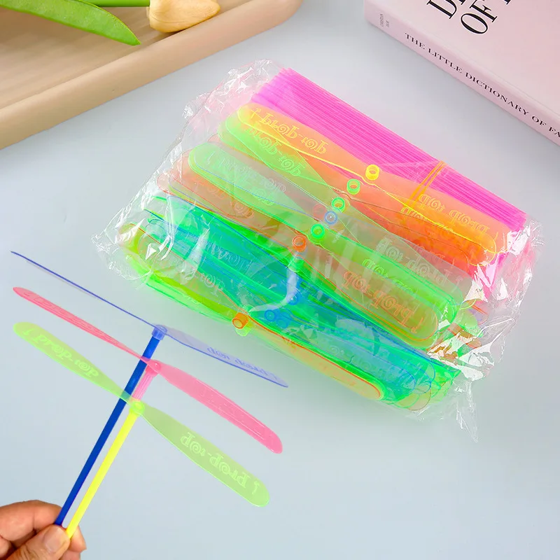 50 unids/set libélula vibrante colección de juguetes voladores fácil de montar juguetes educativos portátiles de colores brillantes para fiestas