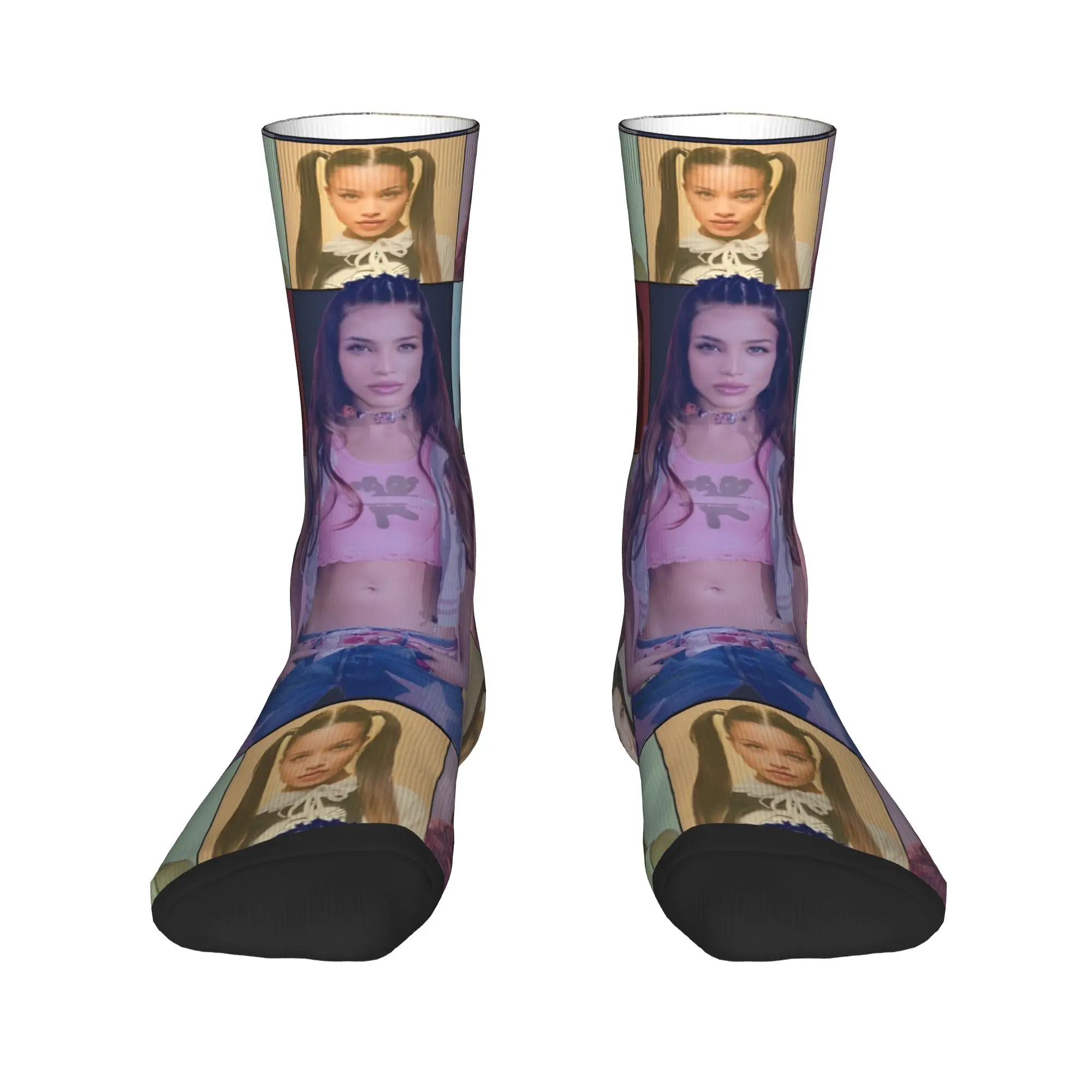 Singer Emilia Mernes MP3 Tour Socks  Graphic Stockings Non Skid Unisex Men Socks Medium Soft Autumn Casual Outdoor Socks
