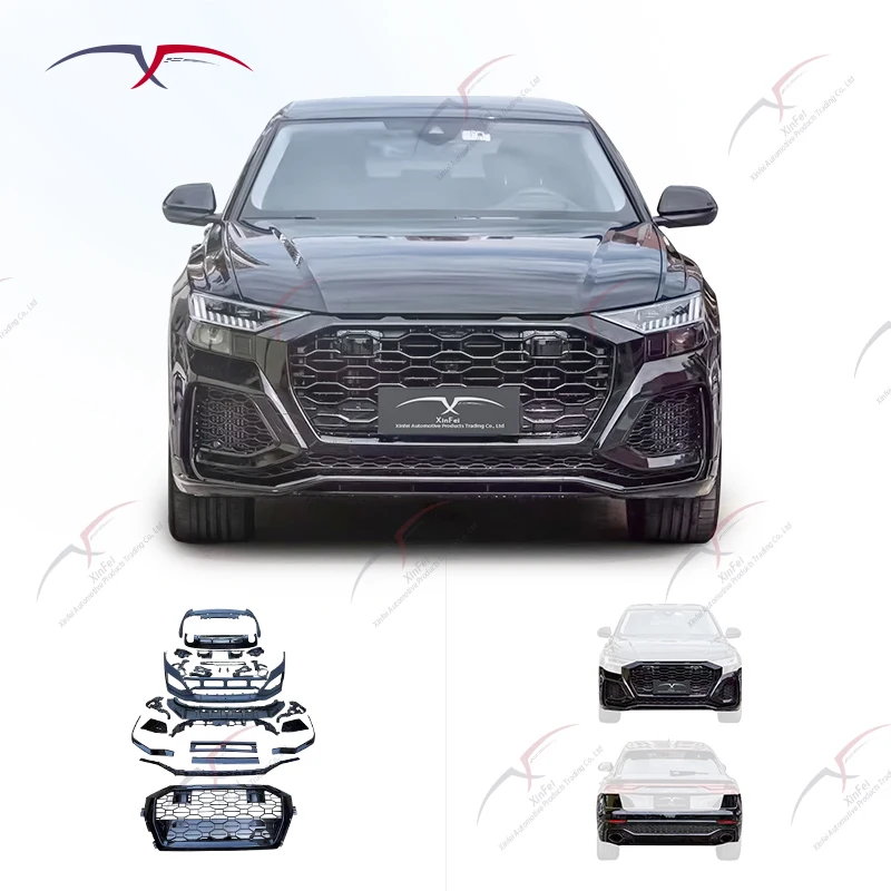 

Car Bumper Upgrade RS Q8 Kit Front Bumper Rear Diffuser Front Lip Front Grille Suitable for Q8 2020-2022 Body Kit Upgrade