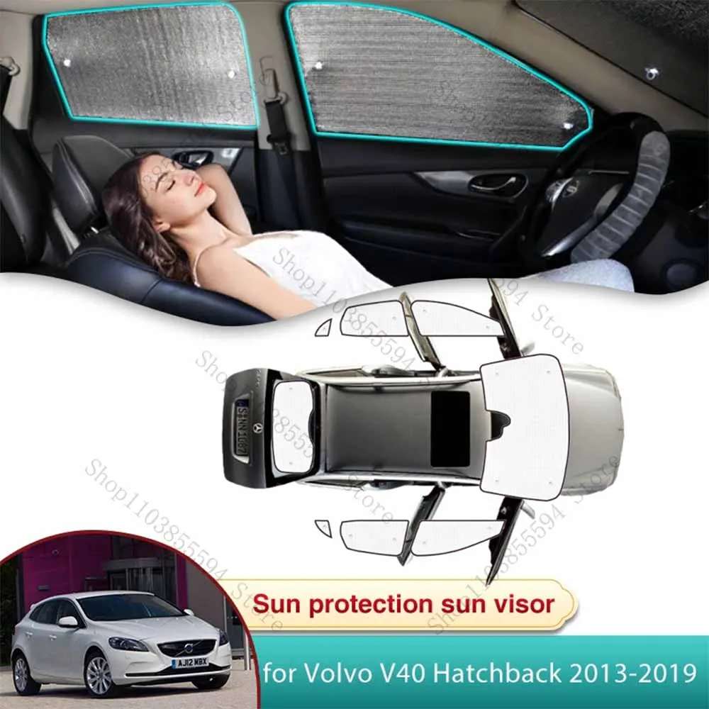 

Car Sun Shade for Volvo V40 Hatchback 2013 2014 2015 2016 2017 2018 2019 Sunshade Windshield Side Window Privacy Shading Anti-UV