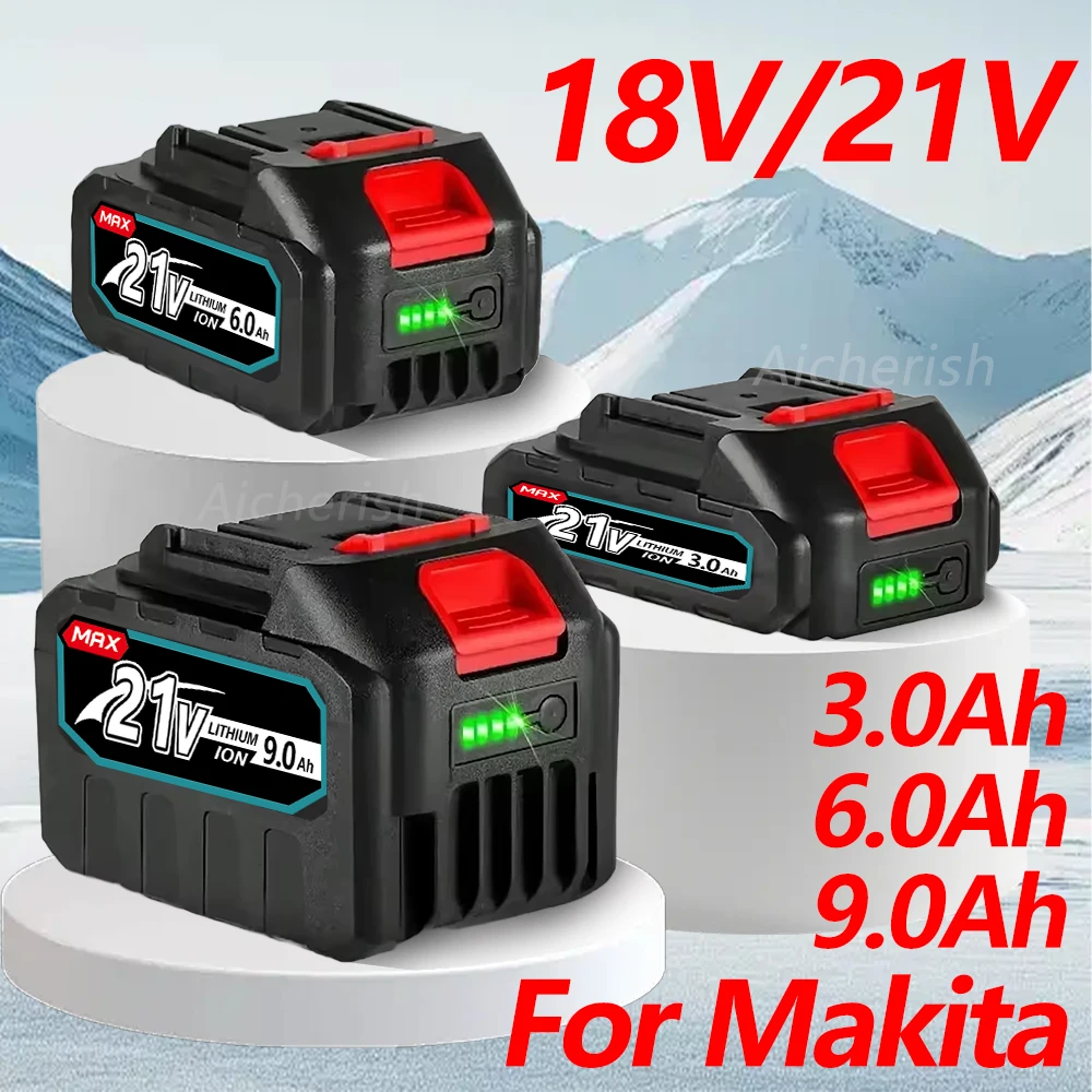 

For Makita 18V-21V Rechargeable Lithium Ion Battery High Capacity with Battery Indicator For Makita Electric Power Tools Battery