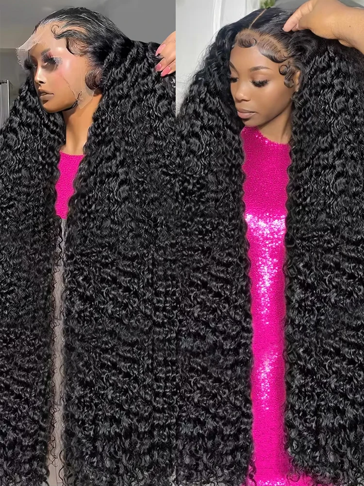 40 46 بوصة 13x6 Hd موجة عميقة الدانتيل الباروكة الأمامية 300 الكثافة البرازيلي شعر بشري مجعد الباروكات موجة المياه الدانتيل الجبهة الباروكات للنساء
