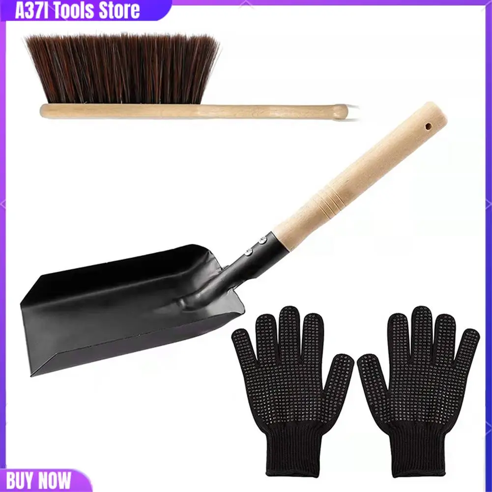 

Fireplace Ash Shovel And Brush Set, Shovel And Hearth Brush, Fireplace Shovel And Brush Hearth Tidy Accessories Set-[A37I]
