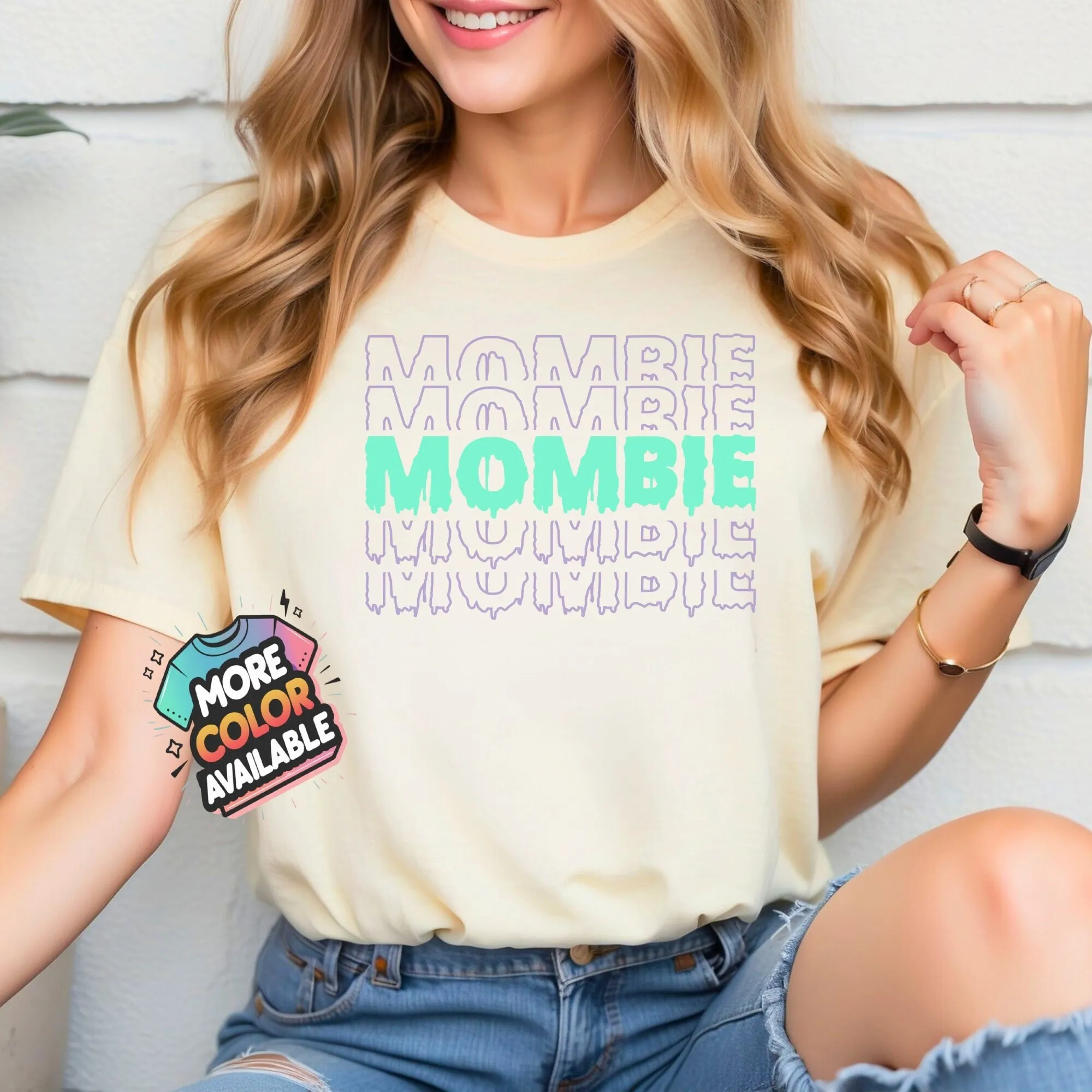 Exhausted Mom Mombie' T Shirt Humorous Motherhood Survival Unique