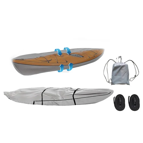 Imagen 2 del producto Para canoa para Kayak cubierta completa protección de barco cubierta de canoa a prueba de polvo deportes acuáticos cobertura completa cubierta de barco de pesca