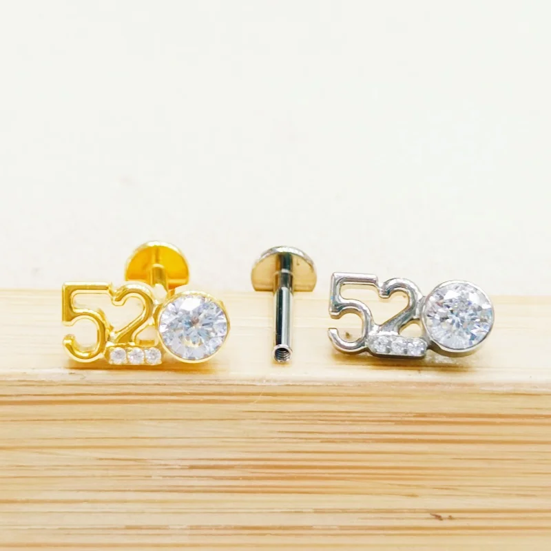 Lot10pcs G23 Titanium ASTM F136 NEW CZ Gem Flowers Lip Labret Bar Ear Helix Tragus Rook Barbells Stud Piercing Jewelry Shine New