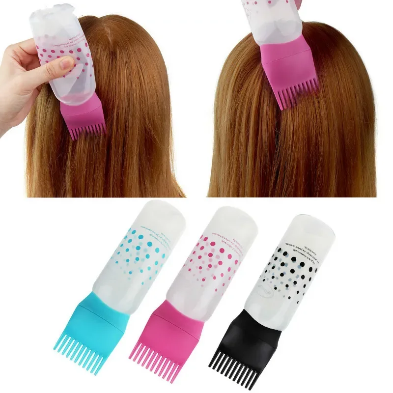 120ml Empty Hair Dye Bottle with Applicator Brush Bottles Dyeing Shampoo Bottle Oil Comb Hair Tools Styling Tool Hair Coloring