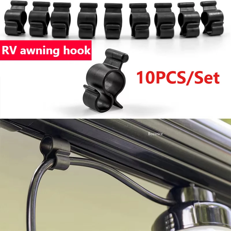 10 unids/set de ganchos para toldo de coche para secado de ropa de sombrilla al aire libre, ganchos para toldo de acampada RV, Clips de cuerda para linterna de Camping