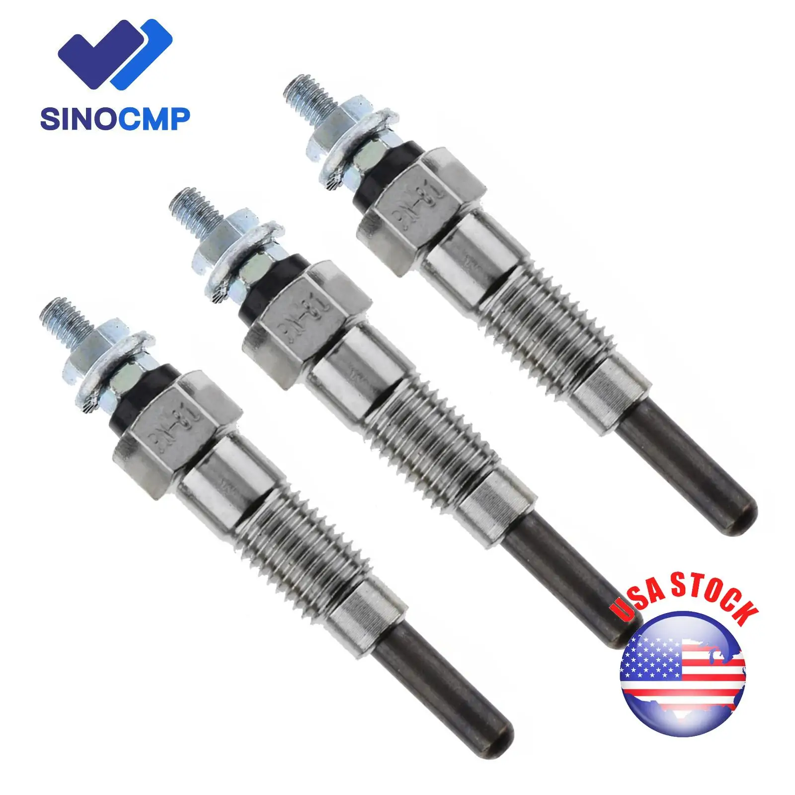 

SINOCMP 15261-65510 15521-65512 15694-65510 15694-65512 3 шт. свечи накаливания для Kawasaki Mule 2510 3010 4010 Diesel 2000-2013