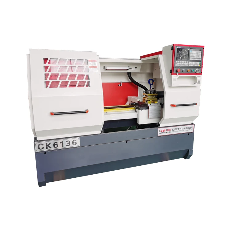 Supertech Ck6136 Torno CNC Swiss Type High Precision Efficient Metal Mini Cnc Lathe Hine For Dental Implant