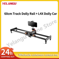 YELANGU 60cm Camera Video Track Dolly Rail + L4X Motorized Electric Track Slider Video Dolly for Smartphone SLR Camera HOT Korea