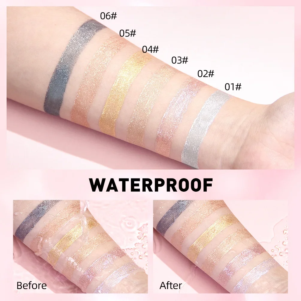 Qibest Liquid Lippenstift Diamant Lidschatten Dual-Purpose Make-up dauerhafte und einfache Farbe Perl glanz glänzende Antihaft-Tasse Lippen glasur
